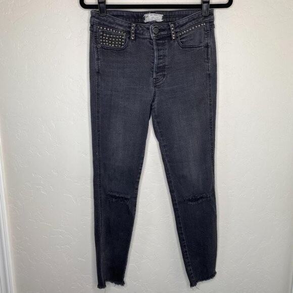 Free People Vintage Studded Payton Skinny Jean 27 - Picture 8 of 8
